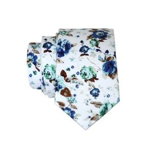 Floral Tie cotton Men's Necktie Skinny 2 1/2W‎ 58L